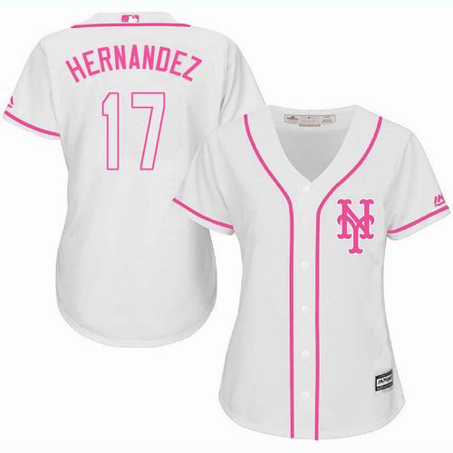 Women New York Mets #17 Keith Hernandez white Fashion Jersey