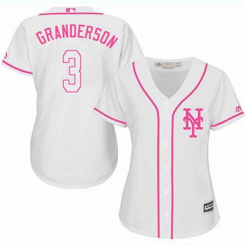 Women New York Mets #3 Curtis Granderson white Fashion Jersey 