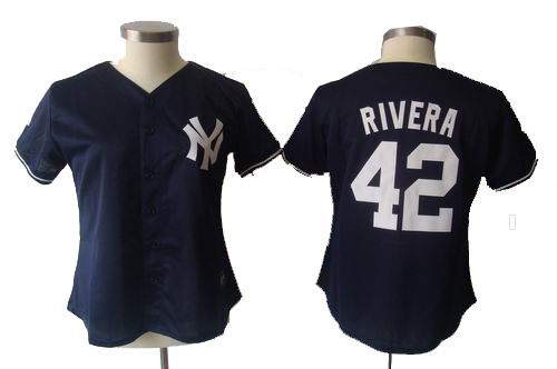 Women New York Yankees #42 Mariano Rivera black jerseys