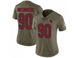 Women Nike Arizona Cardinals #90 Robert Nkemdiche Olive Stitched NFL Limited 2017 Salute to Service Jersey