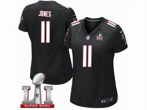 Women Nike Atlanta Falcons #11 Julio Jones Limited Black Alternate Super Bowl LI 51 Jersey