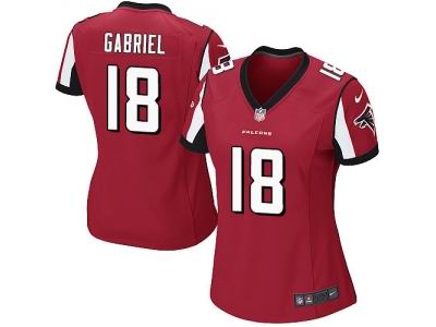 Women Nike Atlanta Falcons #18 Taylor Gabriel red game Jersey