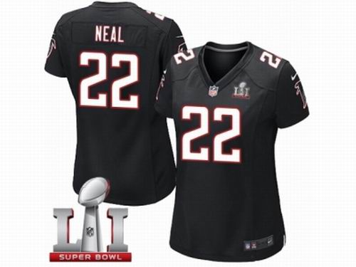 Women Nike Atlanta Falcons #22 Keanu Neal Limited Black Alternate Super Bowl LI 51 Jersey