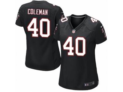 Women Nike Atlanta Falcons #40 Derrick Coleman game black Jersey