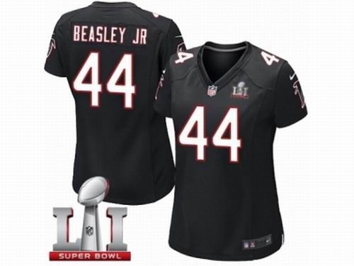 Women Nike Atlanta Falcons #44 Vic Beasley Limited Black Alternate Super Bowl LI 51 Jersey