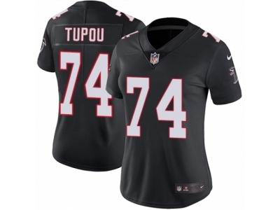 Women Nike Atlanta Falcons #74 Tani Tupou Black Vapor Untouchable Limited Jersey