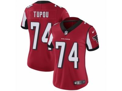 Women Nike Atlanta Falcons #74 Tani Tupou Red Vapor Untouchable Limited Player NFL Jersey