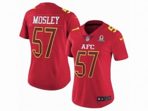 Women Nike Baltimore Ravens #57 C.J. Mosley Limited Red 2017 Pro Bowl NFL Jersey