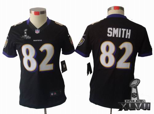 Women Nike Baltimore Ravens #82 Torrey  Smith black limited 2013 Super Bowl XLVII Jersey