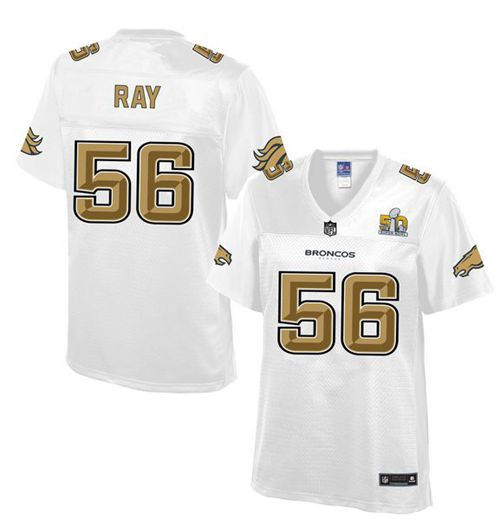 Women Nike Broncos 56 Shane Ray White NFL Pro Line Super Bowl 50 Fashion Game Jersey