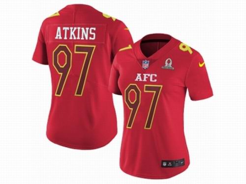 Women Nike Cincinnati Bengals #97 Geno Atkins Limited Red 2017 Pro Bowl NFL Jersey
