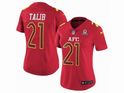 Women Nike Denver Broncos #21 Aqib Talib Limited Red 2017 Pro Bowl NFL Jersey