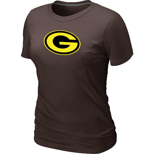 Women Nike Green Bay Packers Neon Logo Charcoal Brown T-shirt
