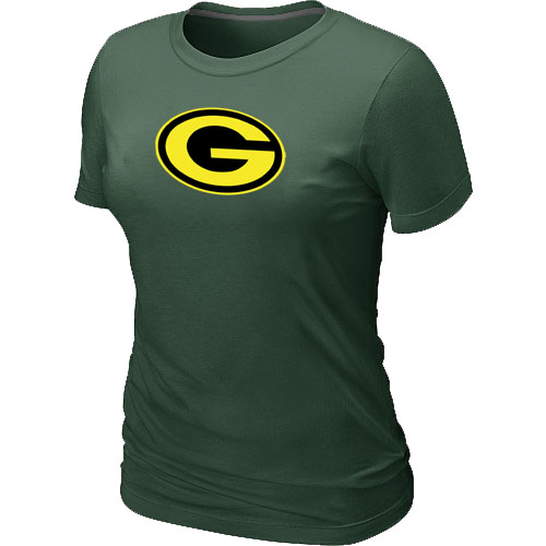Women Nike Green Bay Packers Neon Logo Charcoal D.Green T-shirt