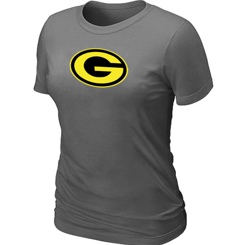 Women Nike Green Bay Packers Neon Logo Charcoal D.Grey T-shirt