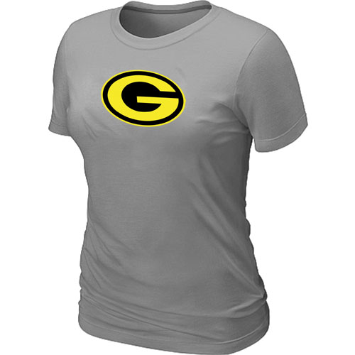 Women Nike Green Bay Packers Neon Logo Charcoal L.Grey T-shirt