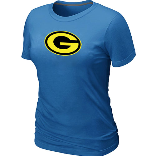 Women Nike Green Bay Packers Neon Logo Charcoal L.blue T-shirt