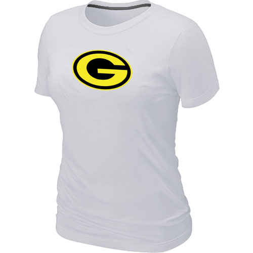 Women Nike Green Bay Packers Neon Logo Charcoal White T-shirt