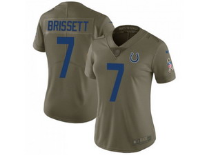 Women Nike Indianapolis Colts #7 Jacoby Brissett Olive Stitched NFL Limited 2017 Salute to Service Jersey