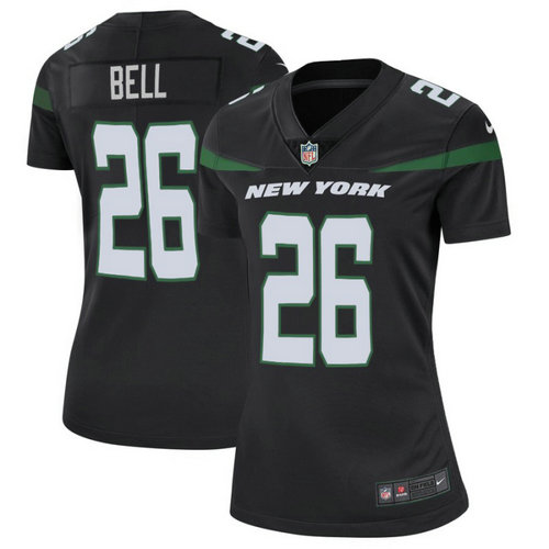 Women Nike Jets 26 Le'Veon Bell Black Women New 2019 Vapor Untouchable Limited Jersey