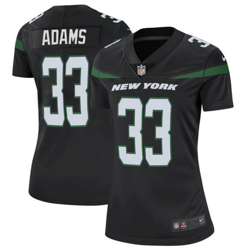Women Nike Jets 33 Jamal Adams Black Women New 2019 Vapor Untouchable Limited Jersey