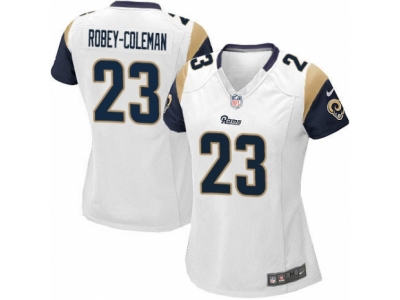 Women Nike Los Angeles Rams #23 Nickell Robey-Coleman game White Jersey