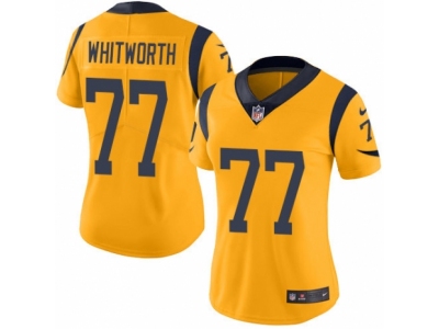 Women Nike Los Angeles Rams #77 Andrew Whitworth Limited Gold Rush NFL Jersey