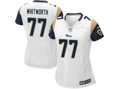 Women Nike Los Angeles Rams #77 Andrew Whitworth game white Jersey