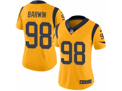 Women Nike Los Angeles Rams #98 Connor Barwin Limited Gold Rush Jersey