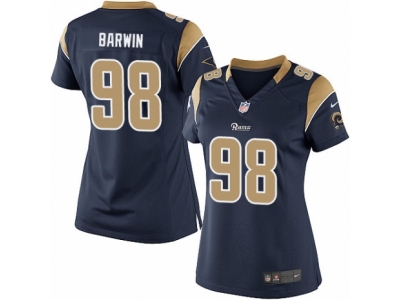 Women Nike Los Angeles Rams #98 Connor Barwin game Navy Blue Jersey