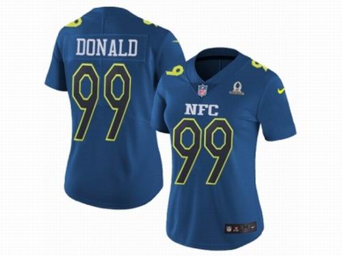 Women Nike Los Angeles Rams #99 Aaron Donald Limited Blue 2017 Pro Bowl NFL Jersey