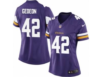 Women Nike Minnesota Vikings #42 Ben Gedeon game Purple Jersey