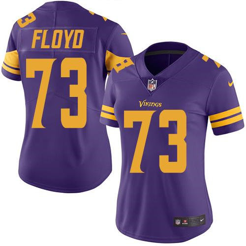 Women Nike Minnesota Vikings 73 Sharrif Floyd Purple NFL Limited Rush Jersey