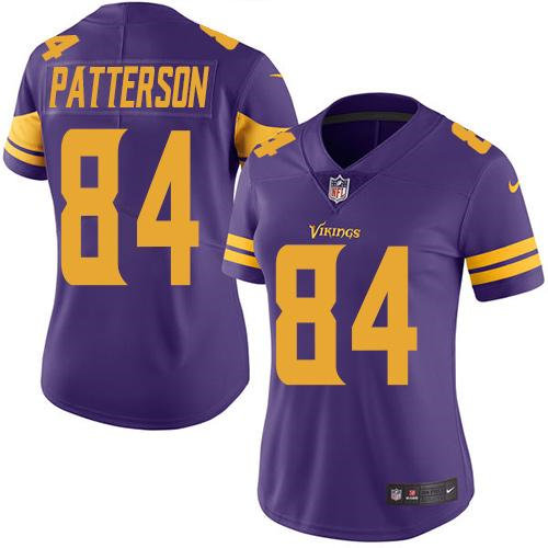Women Nike Minnesota Vikings 84 Cordarrelle Patterson Purple NFL Limited Rush Jersey