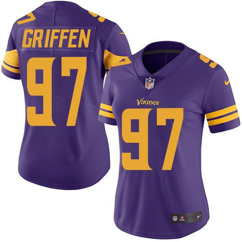 Women Nike Minnesota Vikings 97 Everson Griffen Purple NFL Limited Rush Jersey