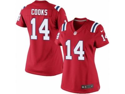 Women Nike New England Patriots #14 Brandin Cooks game red Jersey