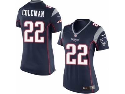 Women Nike New England Patriots #22 Justin Coleman game blue Jersey