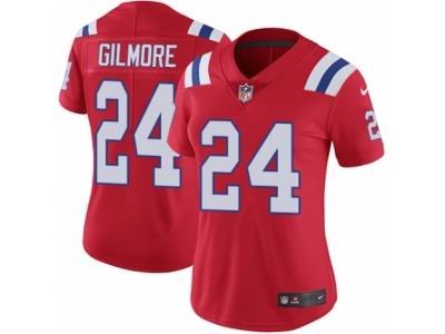 Women Nike New England Patriots #24 Stephon Gilmore Red Vapor Untouchable Limited Player NFL Jersey