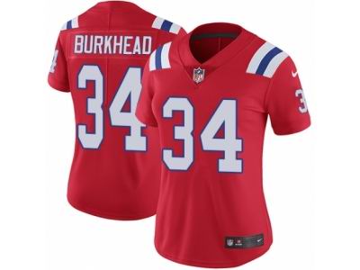 Women Nike New England Patriots #34 Rex Burkhead Vapor Untouchable Limited Red Jersey