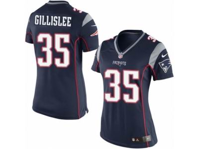 Women Nike New England Patriots #35 Mike Gillislee game blue Jersey