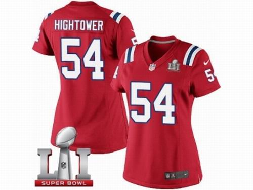 Women Nike New England Patriots #54 Dont'a Hightower Limited Red Alternate Super Bowl LI 51 Jersey
