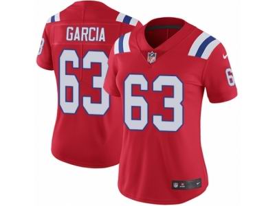 Women Nike New England Patriots #63 Antonio Garcia Vapor Untouchable Limited Red Jersey