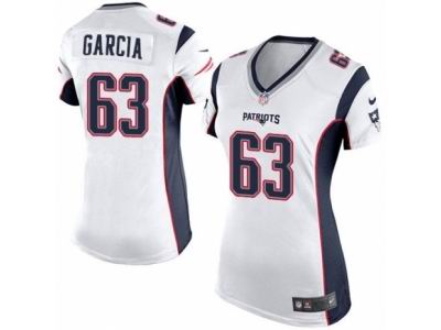 Women Nike New England Patriots #63 Antonio Garcia game White Jersey