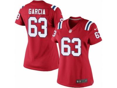 Women Nike New England Patriots #63 Antonio Garcia game red Jersey