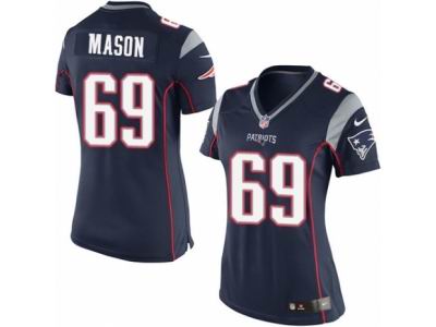 Women Nike New England Patriots #69 Shaq Mason game blue Jersey