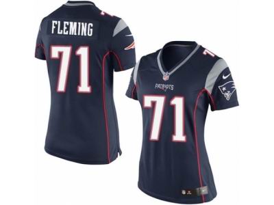 Women Nike New England Patriots #71 Cameron Fleming game blue Jersey