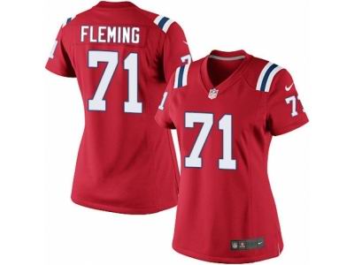 Women Nike New England Patriots #71 Cameron Fleming game red Jersey