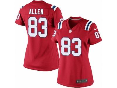 Women Nike New England Patriots #83 Dwayne Allen game red Jersey