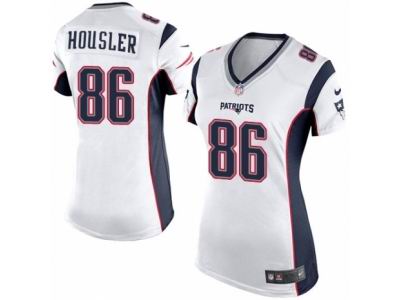 Women Nike New England Patriots #86 Rob Housler game White Jersey