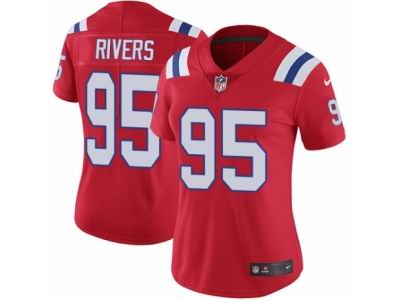 Women Nike New England Patriots #95 Derek Rivers Vapor Untouchable Limited Red Jersey